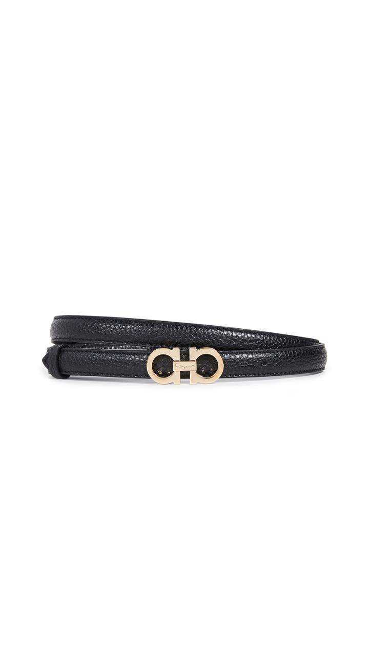 Salvatore Ferragamo Skinny Logo Belt