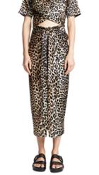 Ganni Calla Leopard Print Skirt