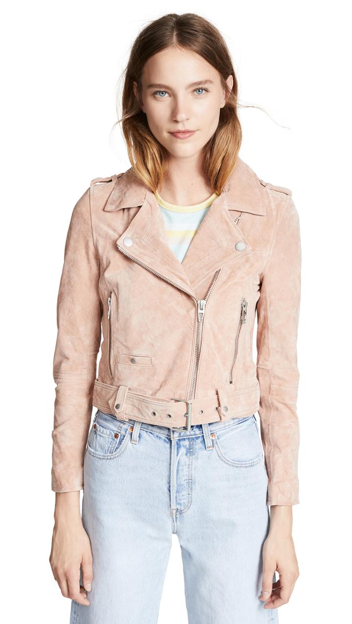 Blank Denim Candy Crush Suede Moto Jacket