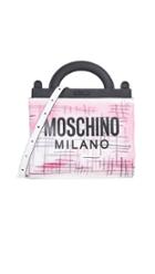 Moschino New Shopping Brushstroke Tweed Bag