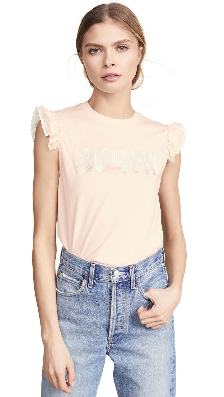Coach 1941 Sleeveless Embroidered T Shirt