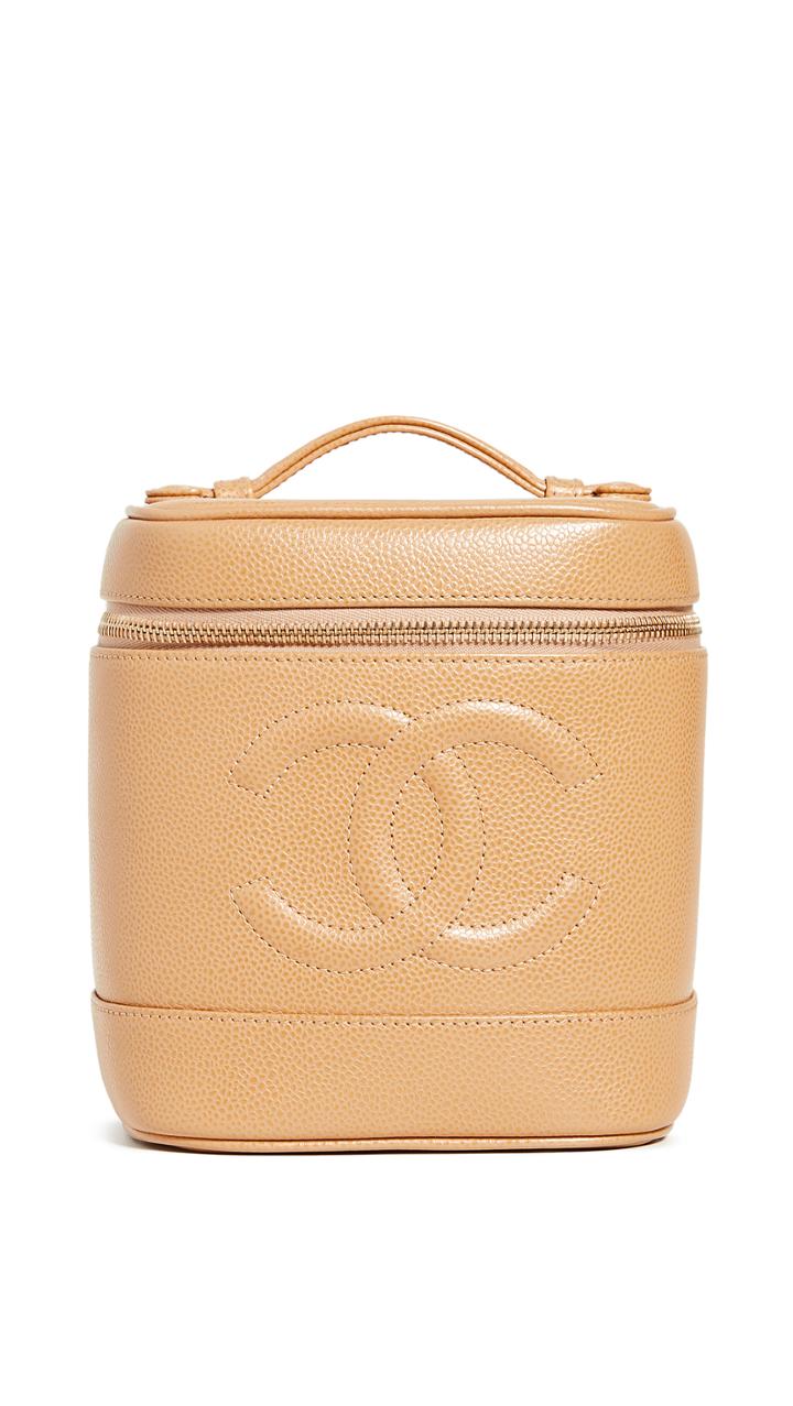 What Goes Around Comes Around Chanel Beige Caviar Vanity