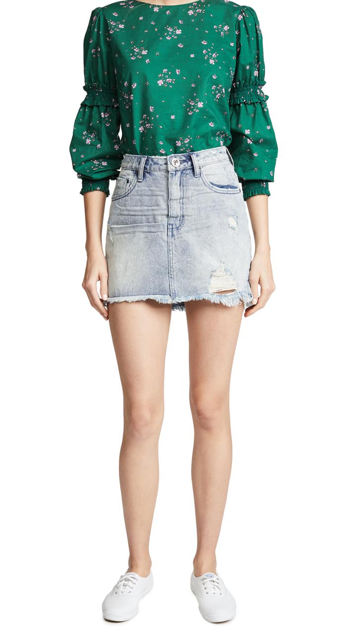 One Teaspoon High Waist Zip Freebird Jeans