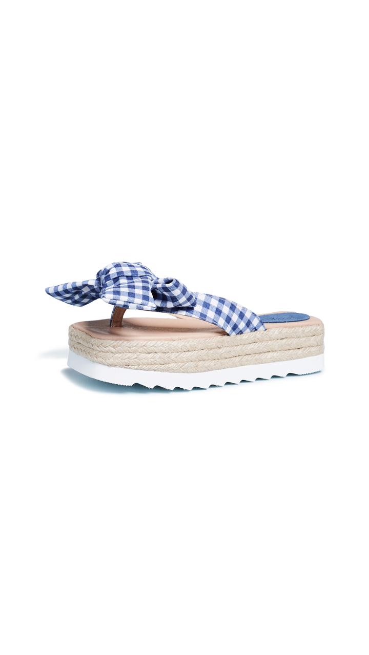 Jeffrey Campbell Printed Bow Platform Slides