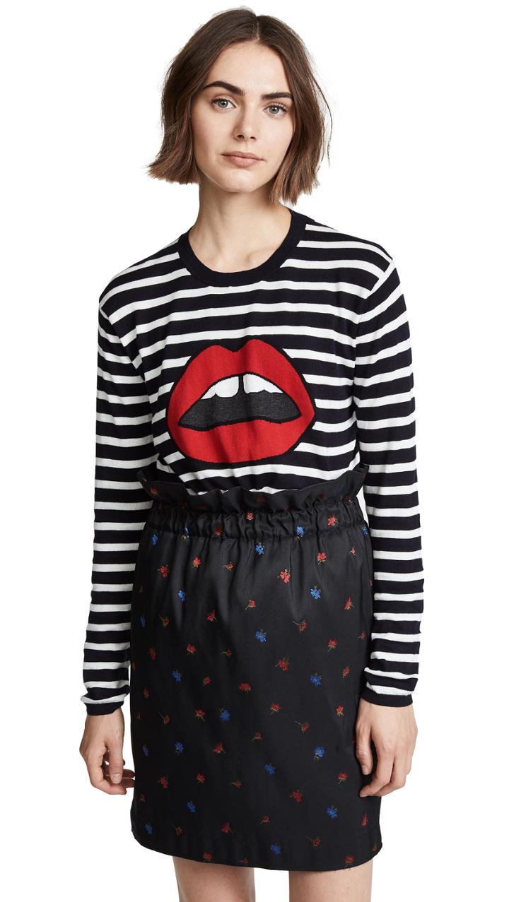 Markus Lupfer Lara Stripe Lip Pullover