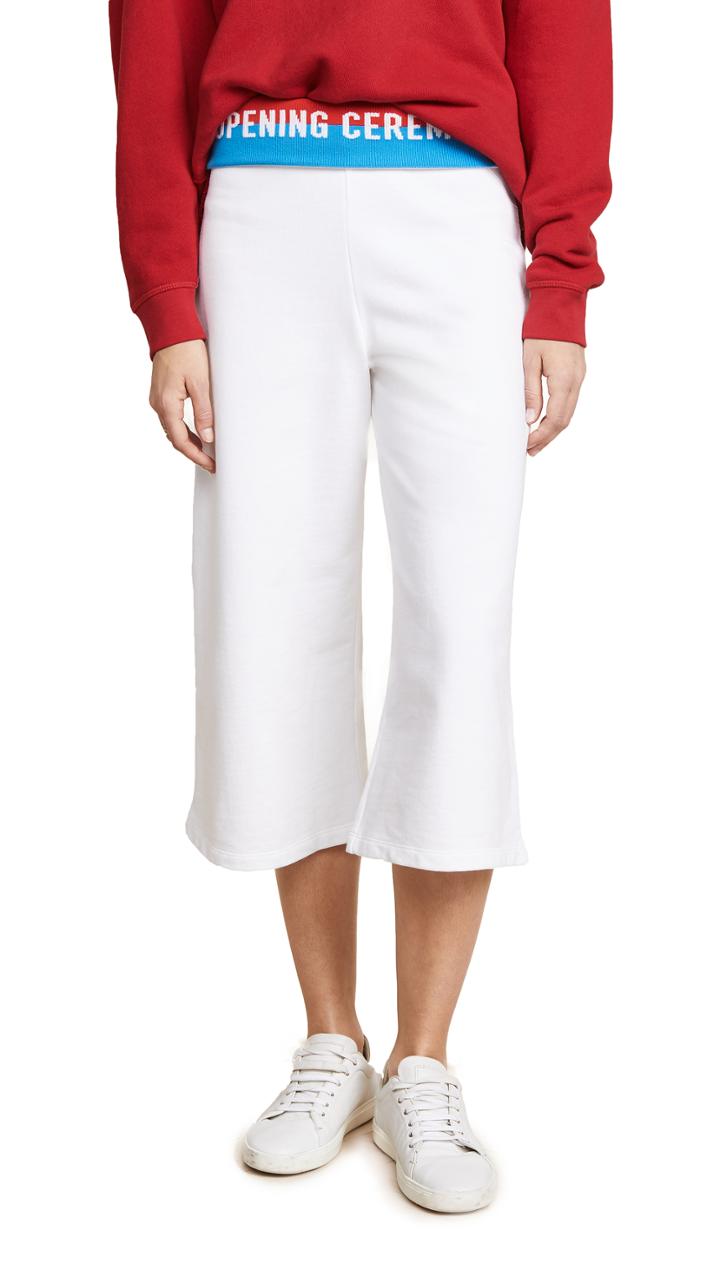 Opening Ceremony Cropped Flared Sweatpants With Elastic Logo