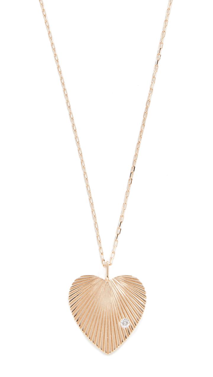 Adina Reyter 14k Large Diamond Heart Necklace
