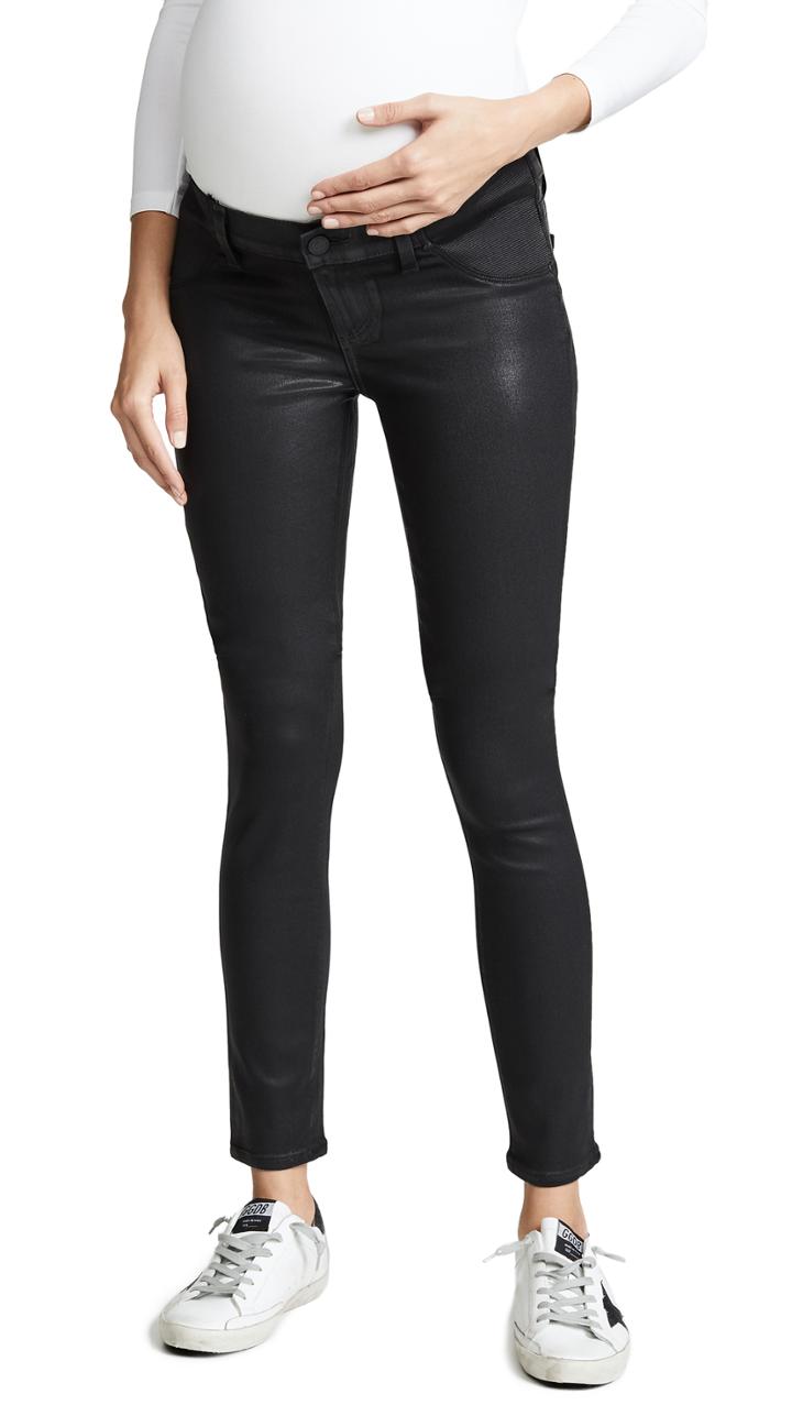 Paige Coated Verdugo Ultra Skinny Maternity Jeans