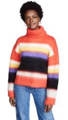 Diane Von Furstenberg Chunky Striped Turtleneck