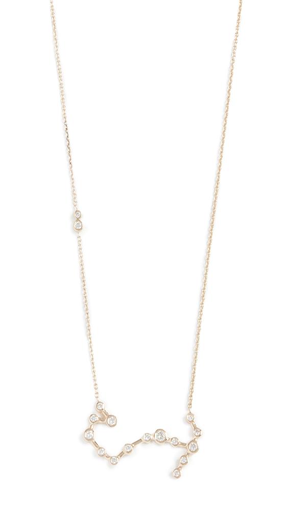 Lulu Frost 14k Gold Scorpio Necklace With White Diamonds