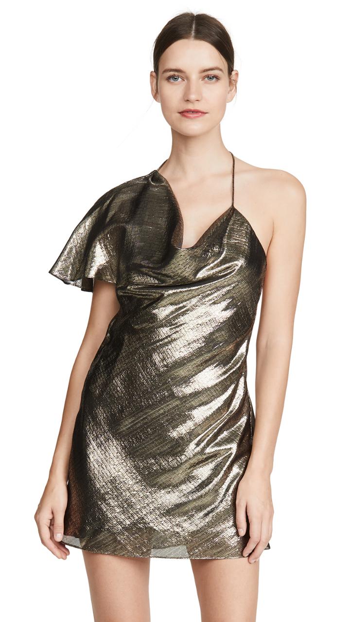 Cushnie Single Sleeve Mini Dress
