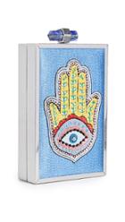 Alice Olivia Sophia Hamsa Embellished Clutch