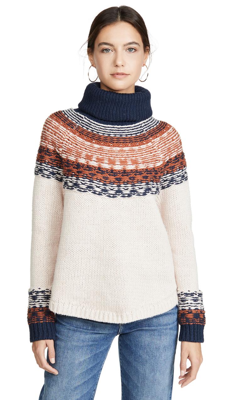 Madewell Senya Fairisle Turtleneck Sweater