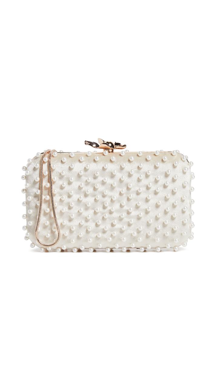 Lele Sadoughi Imitation Pearl Lily Minaudiere