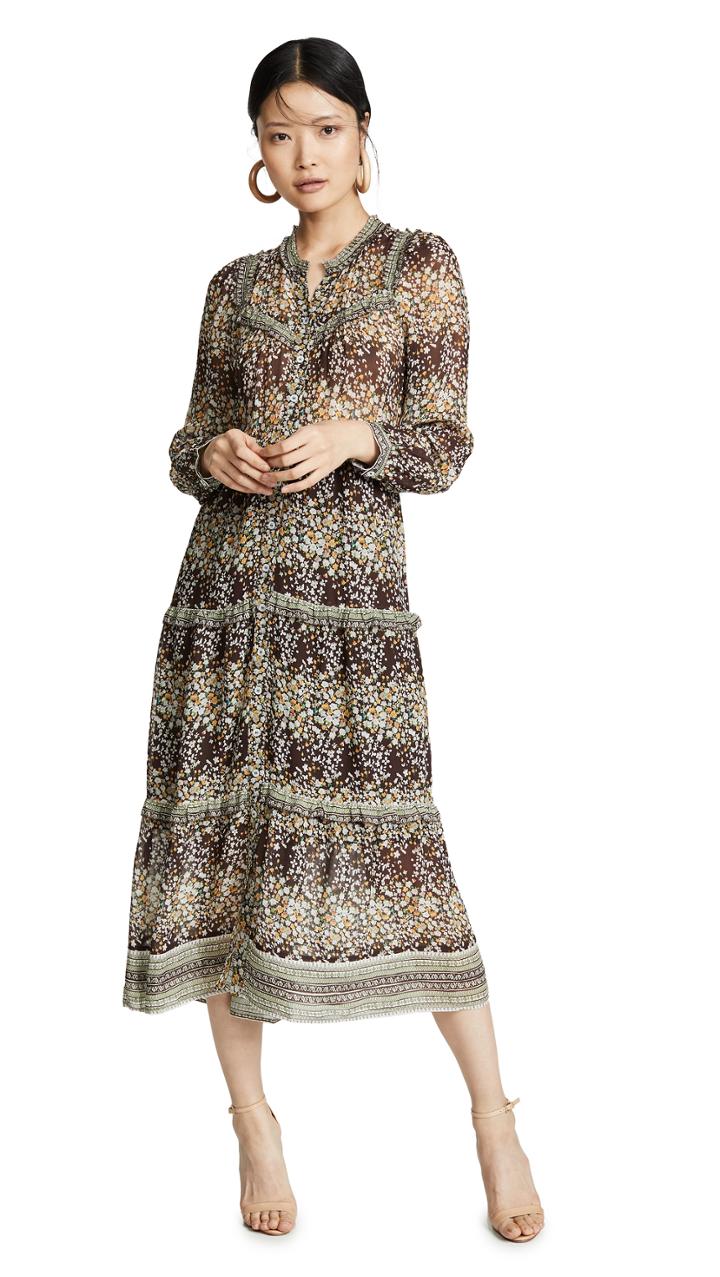 Sea Maya Long Sleeve Midi Dress