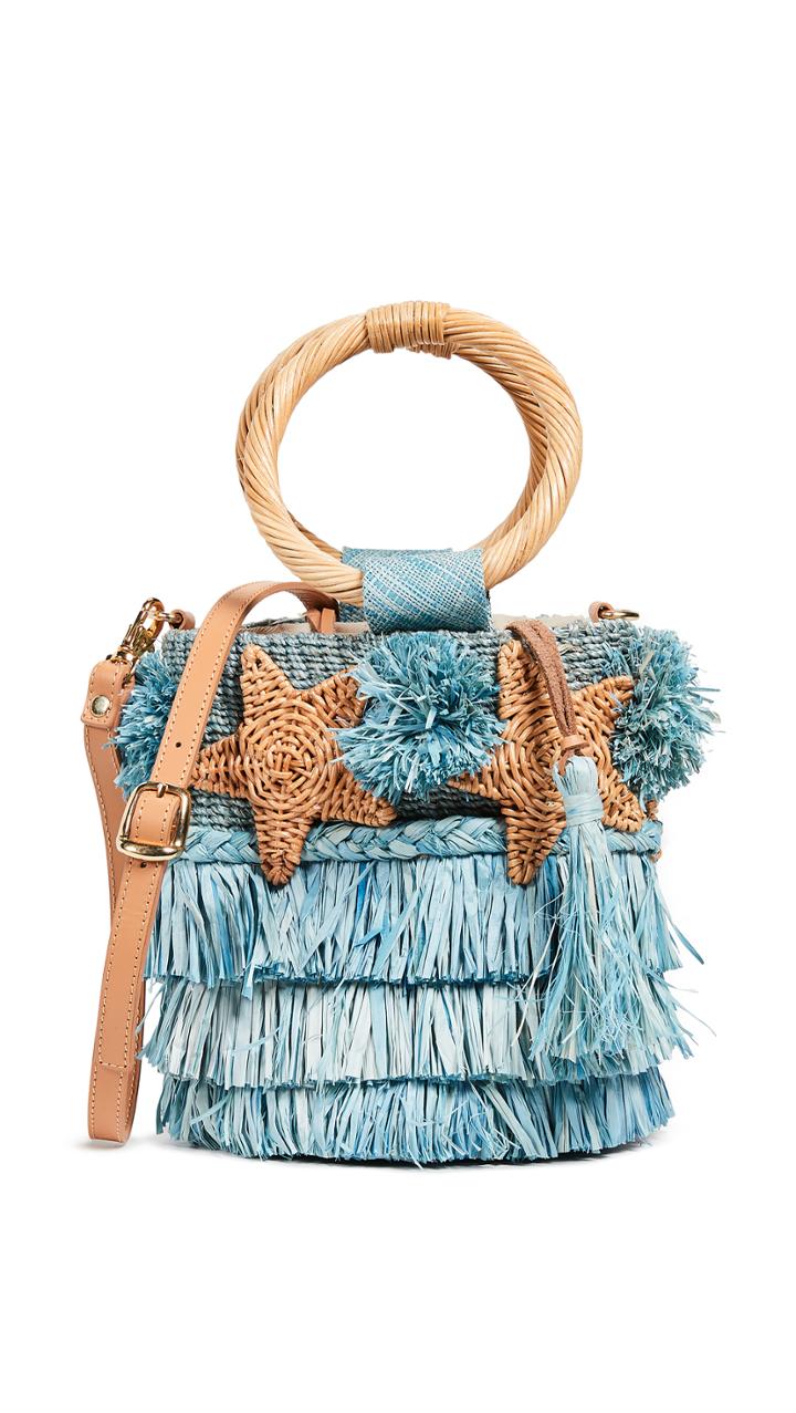 Aranaz Stella Fringe Bucket Bag