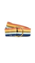 Madewell Rainbow Stripe O Ring Webbing Belt