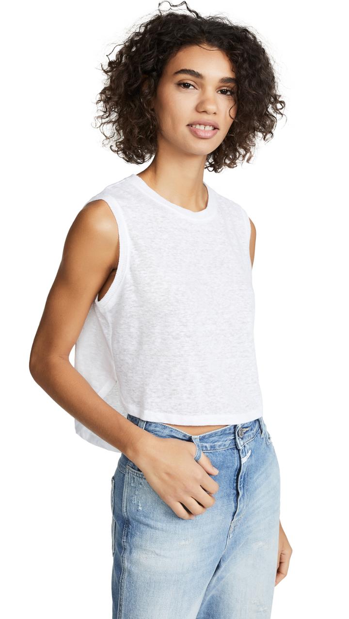The Range Shadow Linen Muscle Tee