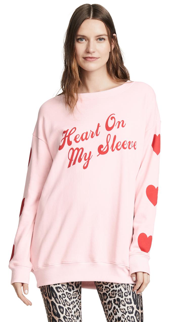 Wildfox Heart On My Sleeve Sweatshirt