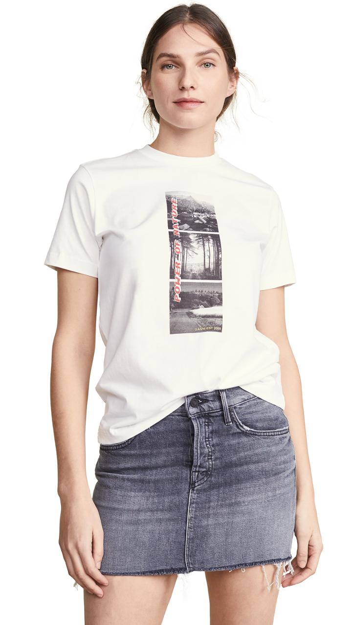 Ganni Light Cotton Jersey Tee