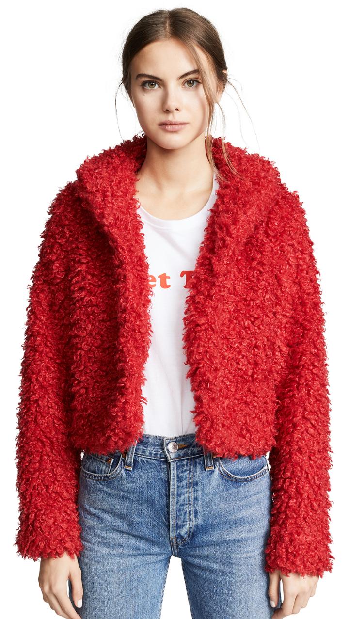 Keepsake Lionheart Cropped Faux Fur Coat