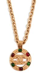 What Goes Around Comes Around Chanel Round Gripoix Necklace