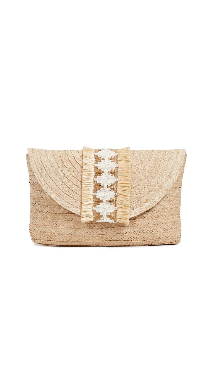 Caterina Bertini Straw Clutch