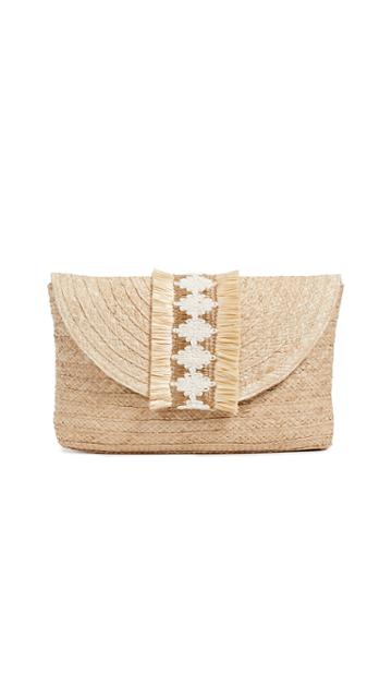 Caterina Bertini Straw Clutch