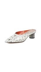 Diane Von Furstenberg Snakeskin Nori 2 Mules