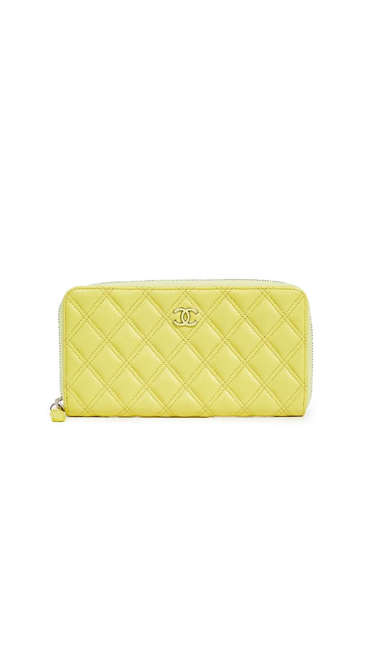 What Goes Around Comes Around Chanel Lambskin Classic Zip Wallet
