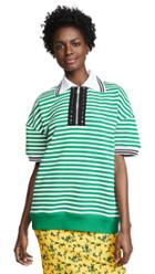 No 21 Collared Stripe Sweatshirt