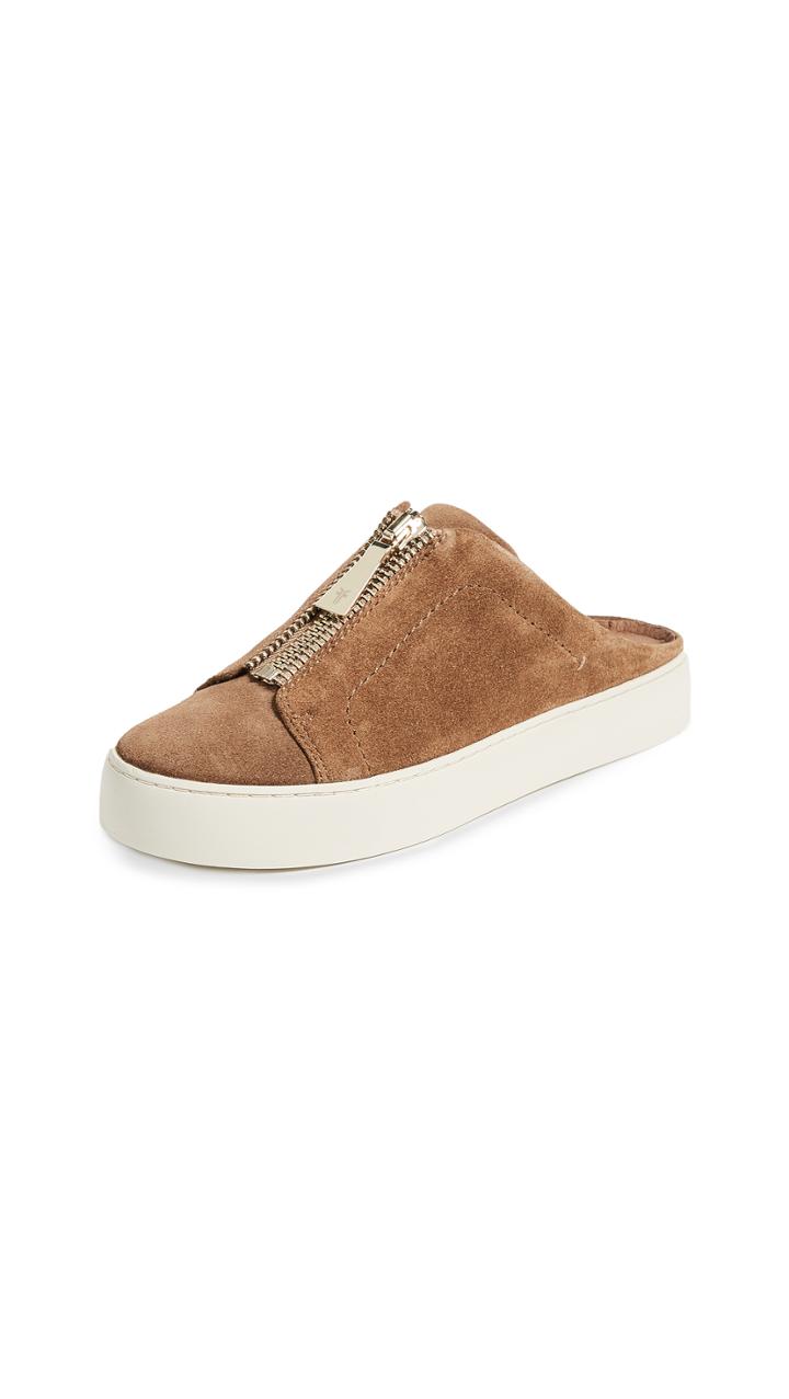 Frye Lena Zip Mule Suede Sneakers