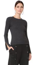 T By Alexander Wang Wide Rib Sweater With Hook Eye Arm Detail