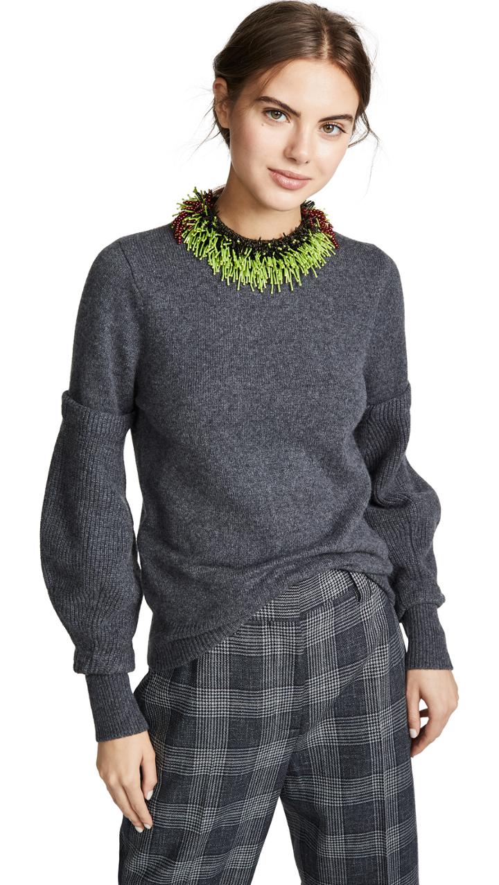 Toga Pulla Beads Knit Pullover