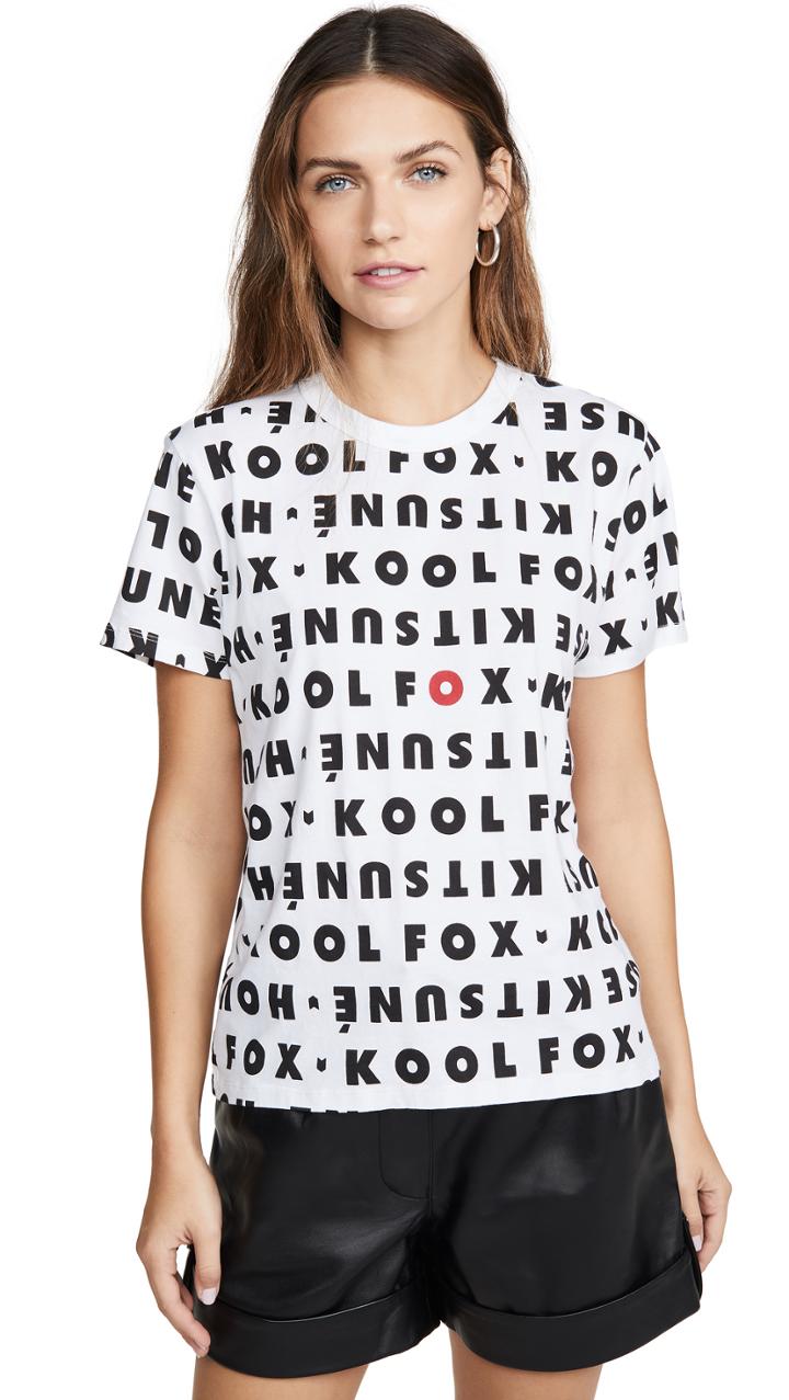 Maison Kitsune Tee Shirt Kool Fox All Over