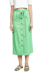 See By Chloe Button Front Belted Skirt