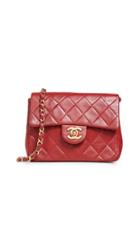 What Goes Around Comes Around Chanel Red Lambskin Mini Bag