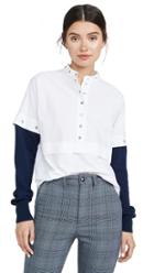 Cedric Charlier Contrast Sleeve Shirt