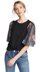 See By Chloe Print Sleeve T Shirt