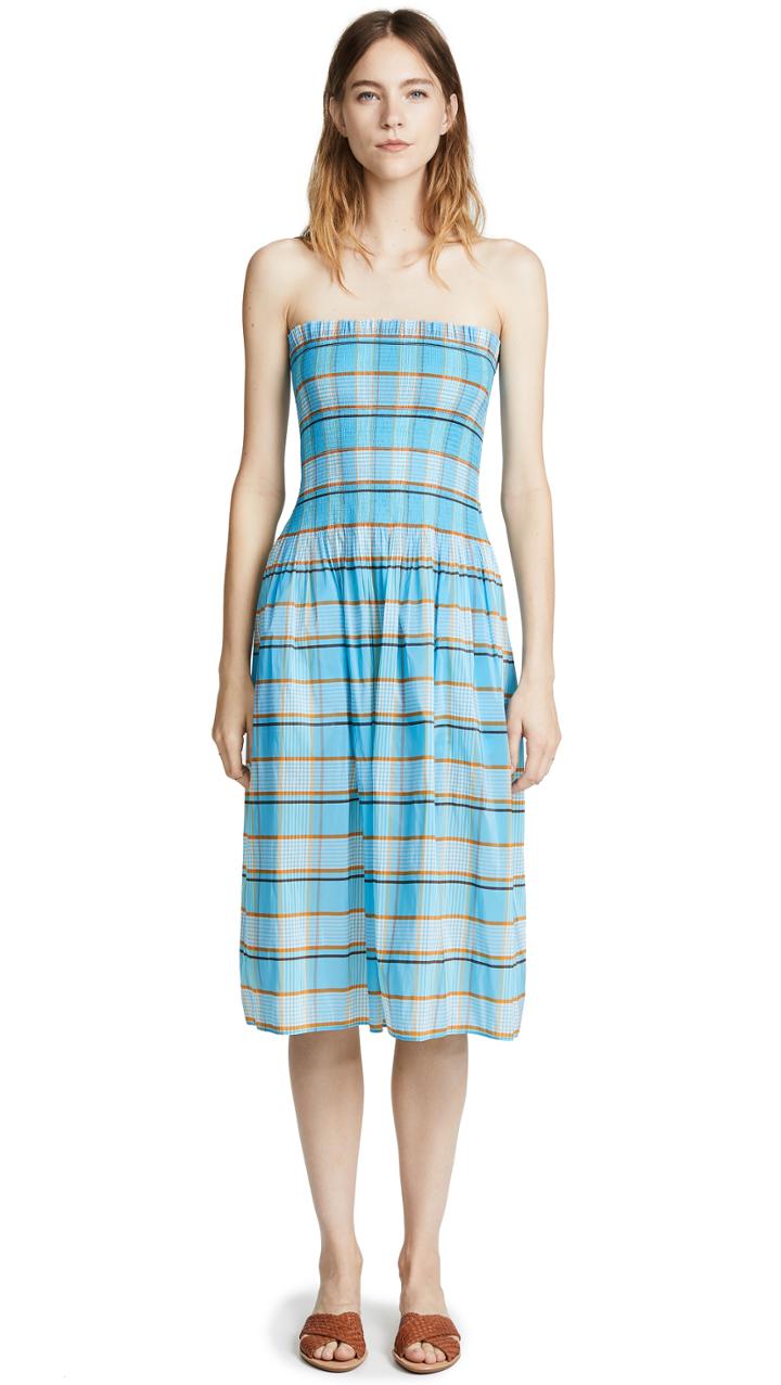 Diane Von Furstenberg Smocked Midi Dress
