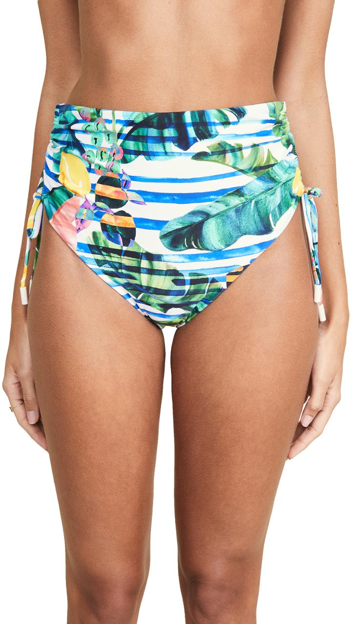 Red Carter Laith High Waist Bikini Bottoms
