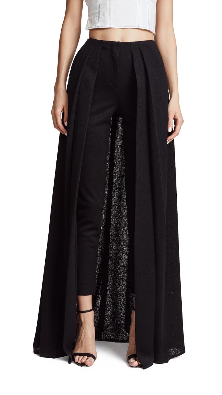 Hellessy River Slim Pants With Skirt Overlay