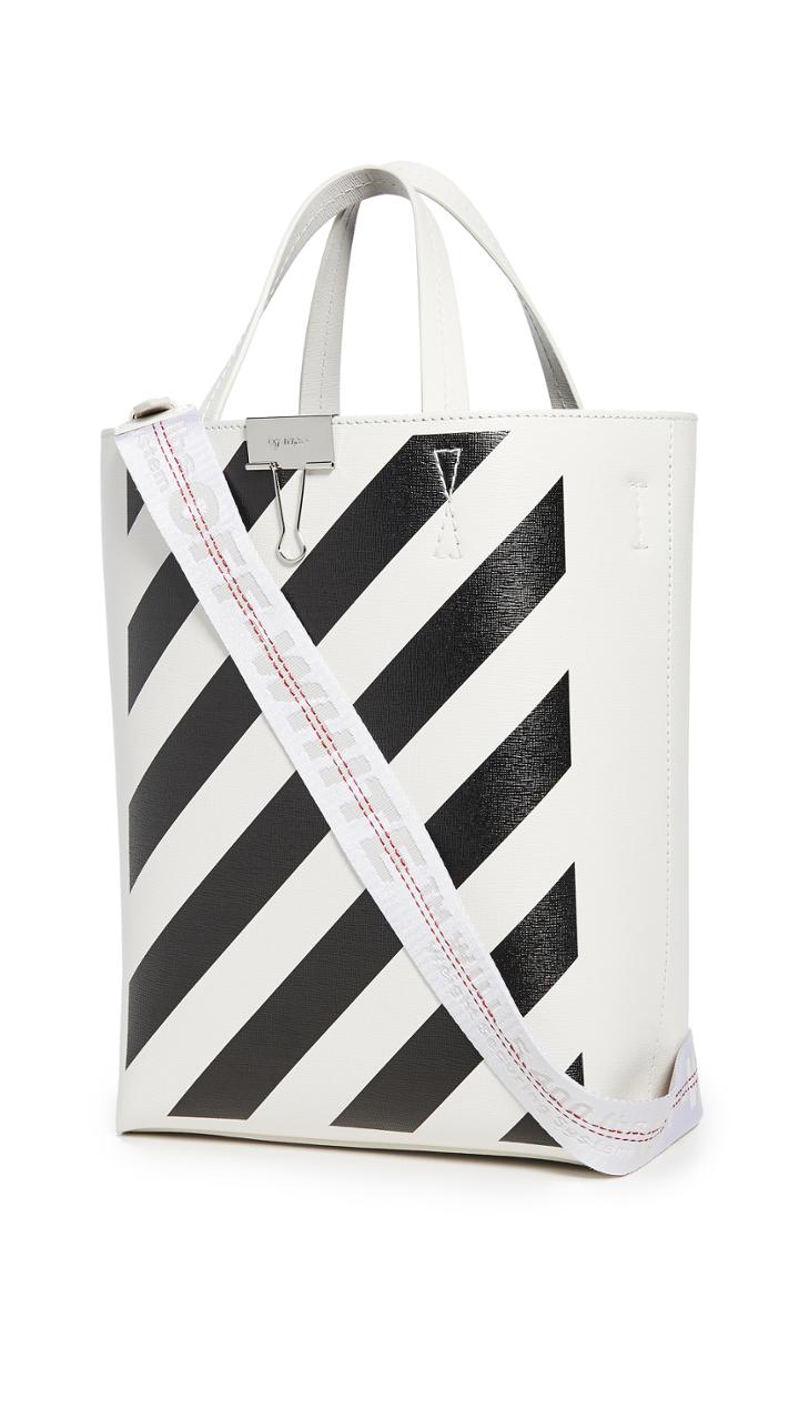Off White Diagonal Tote Bag