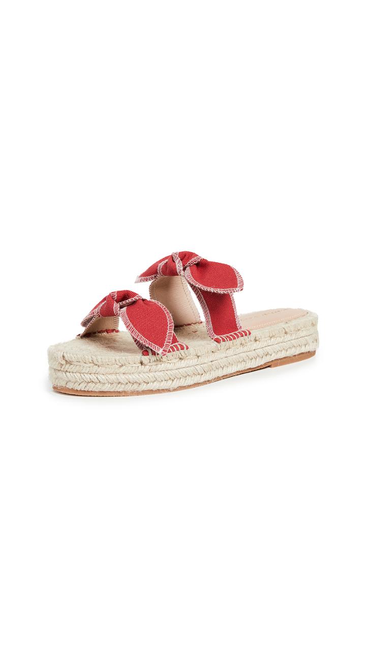 Loeffler Randall Daisy Two Bow Platform Espadrille Sandals