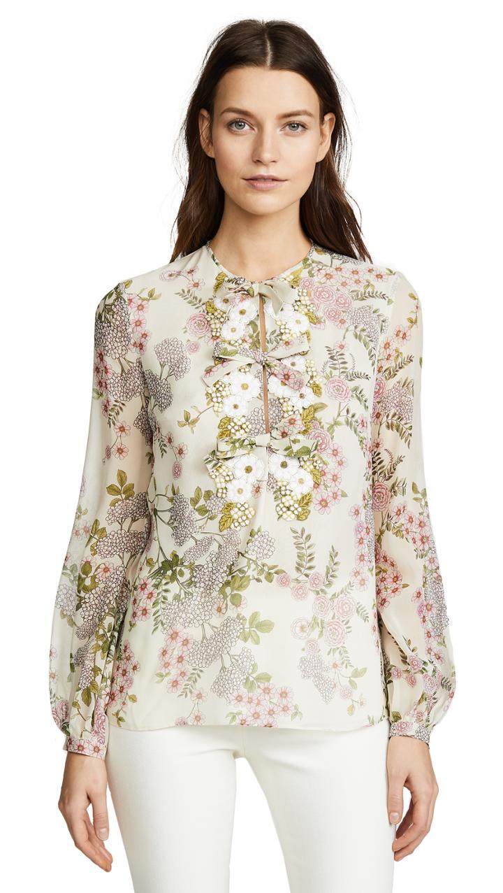 Giambattista Valli Floral Blouse
