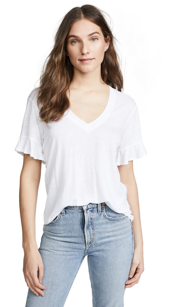 David Lerner Ruffle Sleeve Tee