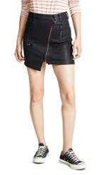 Hudson High Rise Moto Skirt
