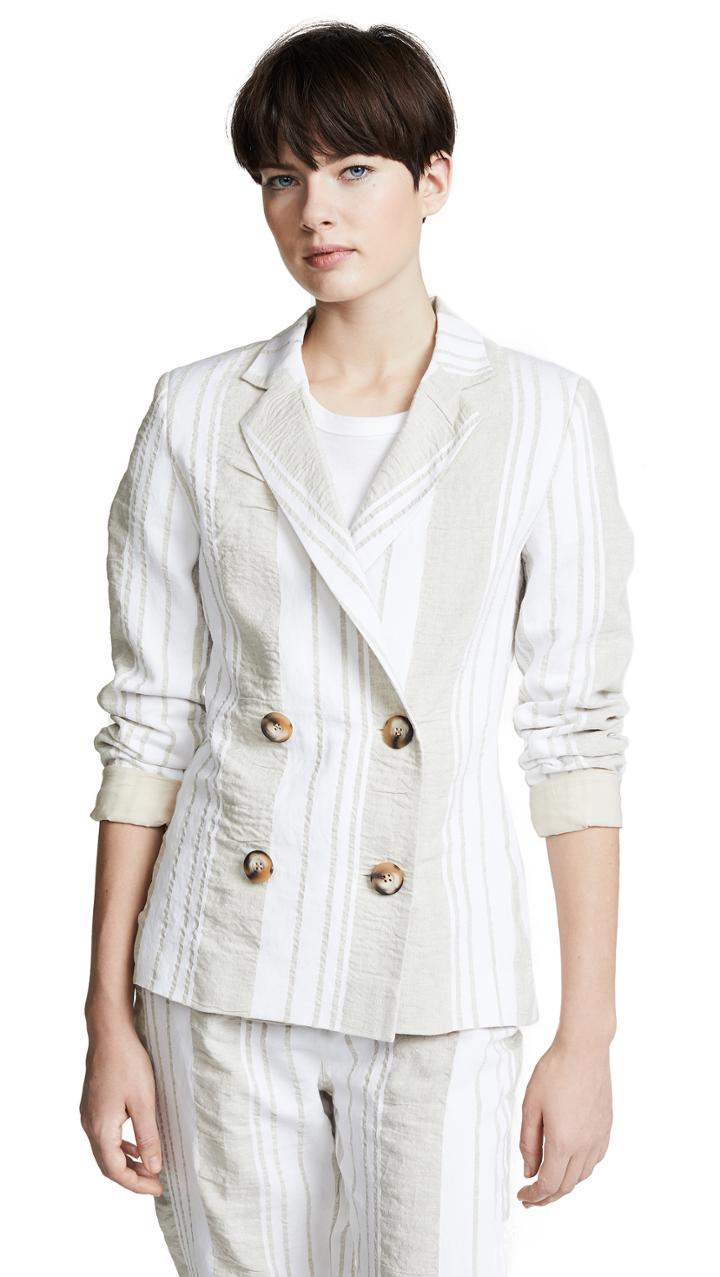 Anna October Soft Stripe Blazer