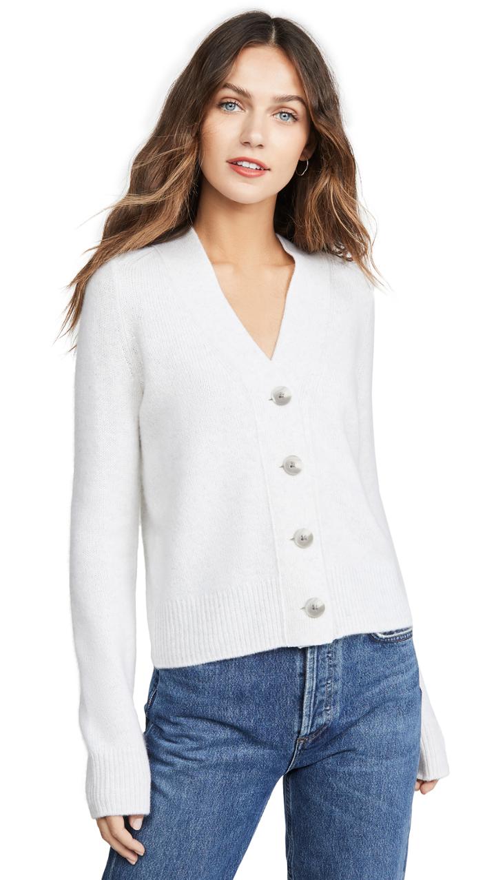 Vince Shrunken Button Cashmere Cardigan