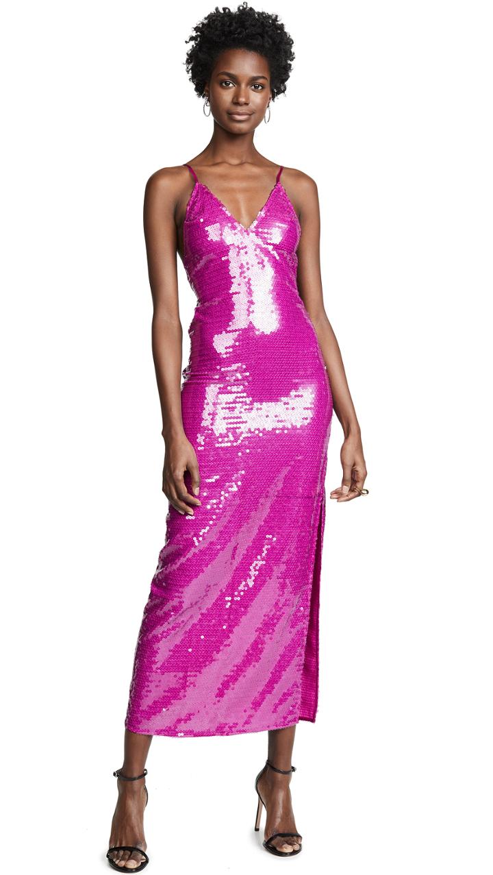 Fleur Du Mal Long Sequin Slip Dress